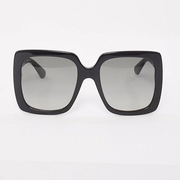 Gucci sunglasses rhinestone bling crystal black silver oversized frame rare main image 5